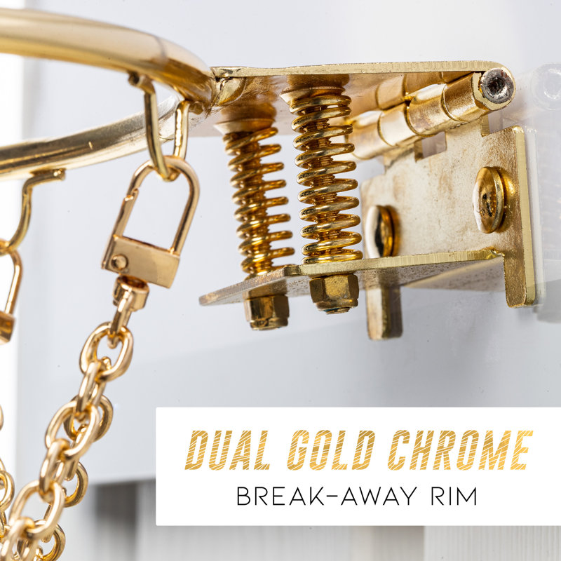 Franklin Sports Mini Basketball Hoop Premium Gold Chrome Wall Mounted